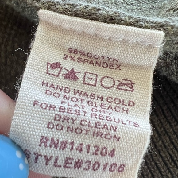 Hem & Thread Small Camouflage Crewneck Varsity Stripe Elbow Length Sweater - Picture 7 of 9